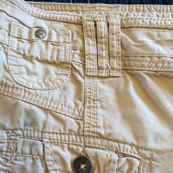 Natural Reflections - women’s beige khaki cargo cotton shorts Sz 10 - Picture 5 of 12